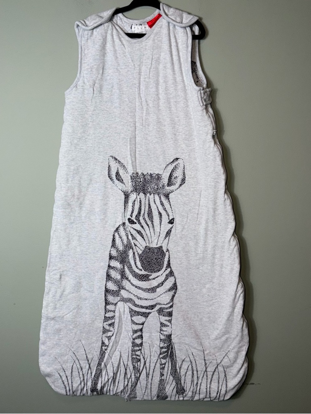 Plum Gray Zebra‎ Print Sleep Sack - Soft Sleeveless Pajama Sack 2.5 Tog